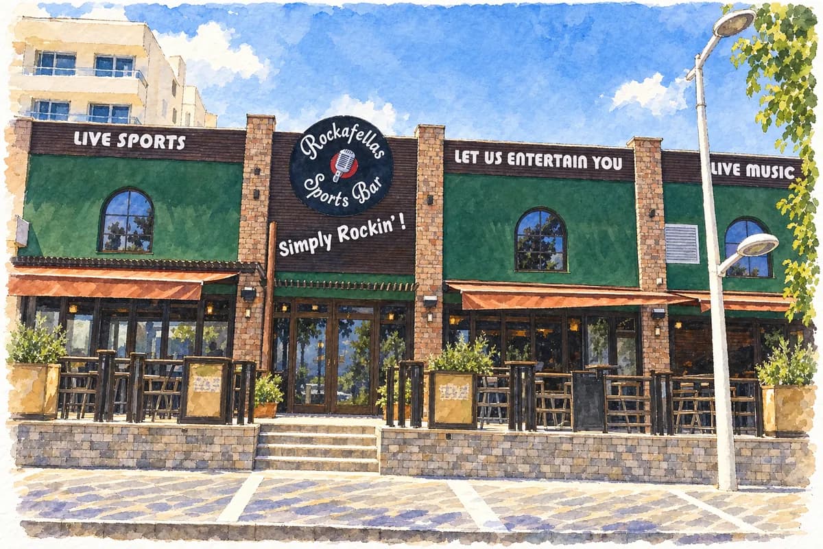 Rockafellas Bar — Sports and live-music bar
