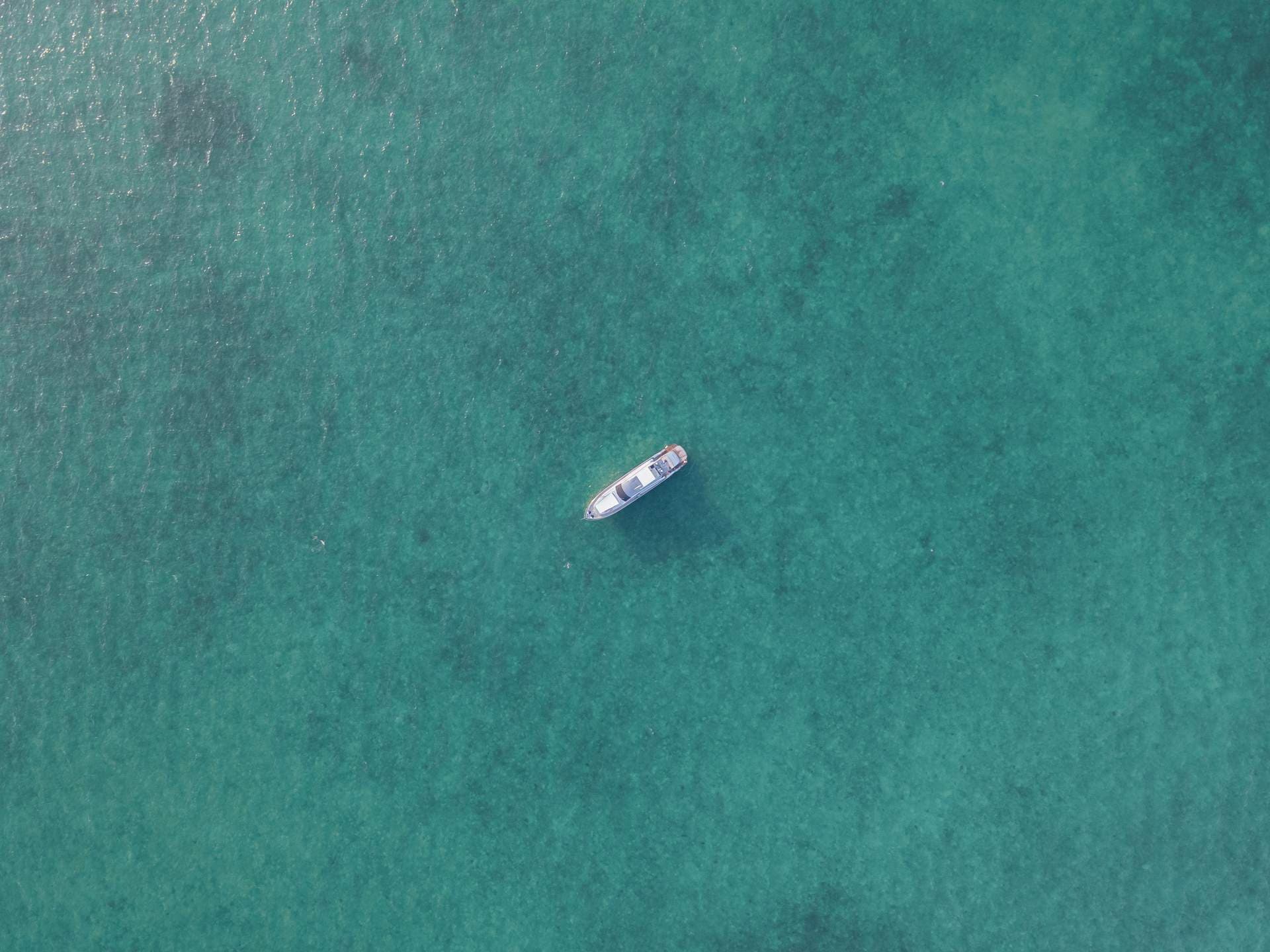 Aerial View of Yacht